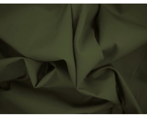 Plain Cotton Poplin Fabric - Khaki Green